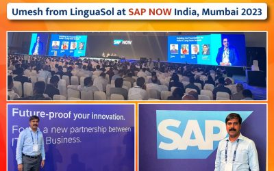 Umesh from LinguaSol at SAP NOW India, Mumbai 2023